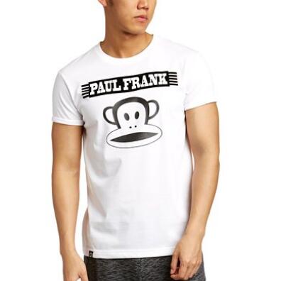 双重优惠！Paul Frank 大嘴猴 男式 短袖针织衫白色XXL