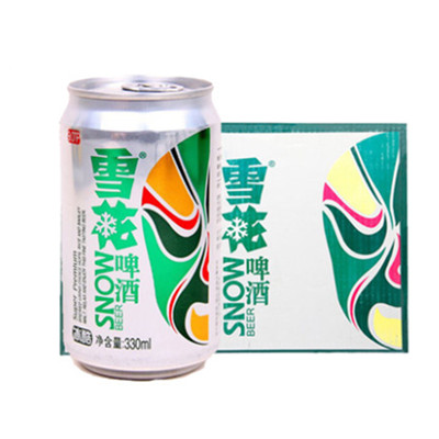 冰酷清爽！雪花啤酒冰酷拉罐330ml*24/听整箱
