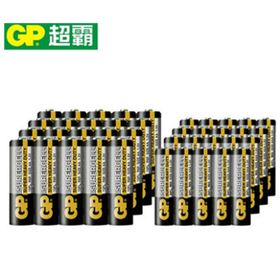 实惠划算！GP超霸碳性干电池7号20粒+5号20粒组合