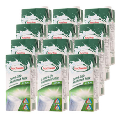 无惧脂肪！德国进口好沃德脱脂牛奶1L*12盒