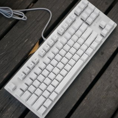 手指马杀鸡！樱桃G80-3000LSCEU-0机械键盘（白色青轴）