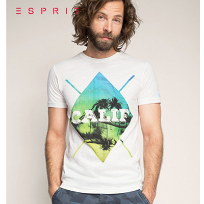 618狂欢！ESPRIT男士时尚款短袖T恤036EE2K026