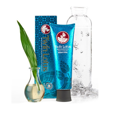 草本无氟！泰国双莲植物牙膏160g*2支