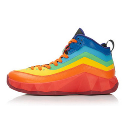 新低价！李宁杺珄彩虹男子篮球外场鞋ABFL007