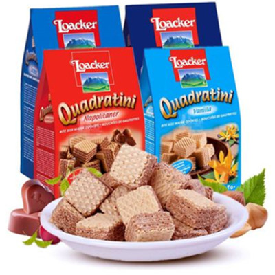 清新美味！Loacker莱家威化饼干125g*4袋