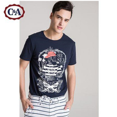 618粉丝狂欢价！C＆A 人像印花纯棉T恤 CA200172888