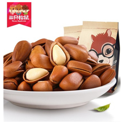 618粉丝狂欢价！三只松鼠开口松子218gx2袋
