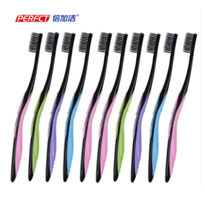 618粉丝狂欢价！倍加洁竹炭软毛牙刷家庭装10支