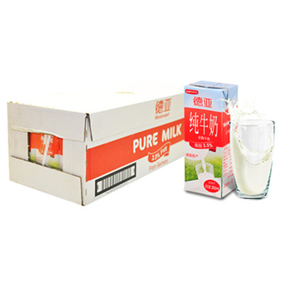新鲜进口！德亚全脂纯牛奶200ML*30盒