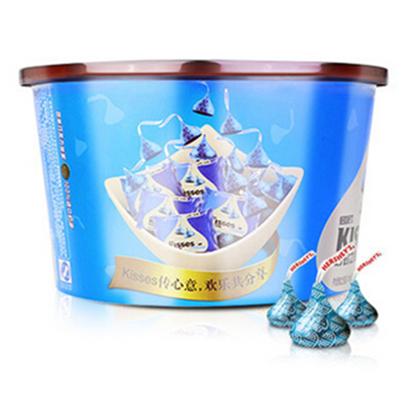 丝丝浓醇！好时KISSES曲奇巧克力216g*4碗