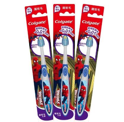 新低秒杀！Colgate 高露洁 蜘蛛侠儿童牙刷三支装(5+)