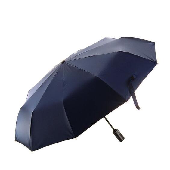 UPF 50+！Lotosblume 10骨超强防风防晒黑胶伞 皮手柄