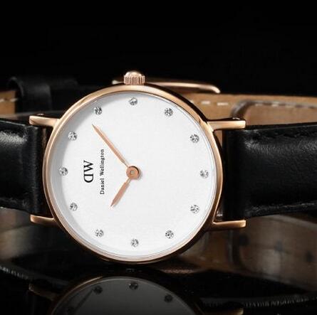 时尚有气质！丹尼尔&middot;惠灵顿  女士皮质表带手表 0901DW