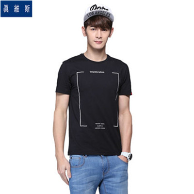 2016夏装新款！真维斯圆领印花纯棉T恤