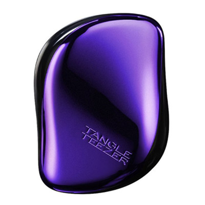 呵护秀发！Tangle Teezer豪华便携款炫目紫美发梳
