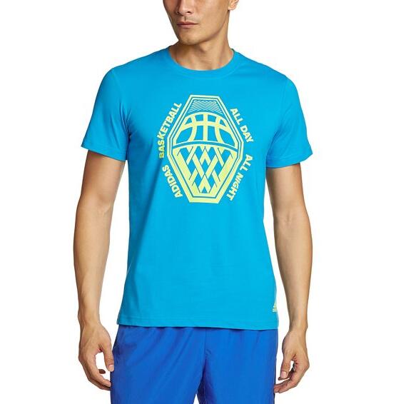 近期好价！adidas 阿迪达斯 男式 篮球图案T恤