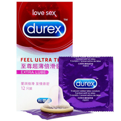 近期好价！杜蕾斯避孕套至尊超薄倍滑装12只