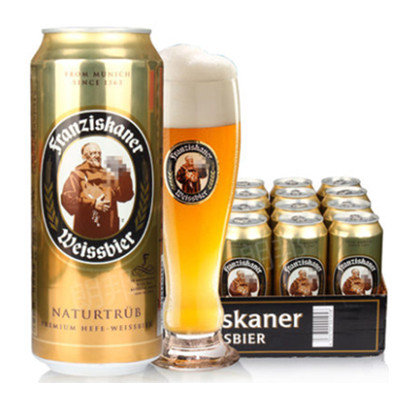 新鲜好喝！德国慕尼黑教士小麦白啤酒500ML*24听装