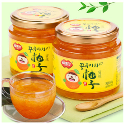 酸甜好喝！福事多蜂蜜柚子茶500g*2瓶