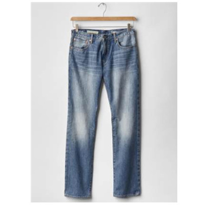 猫须复古！Gap水洗磨白牛仔裤534325