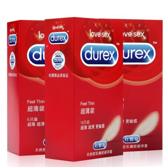 新低！杜蕾斯 安全套超薄装12只+超薄装6只*2盒*2