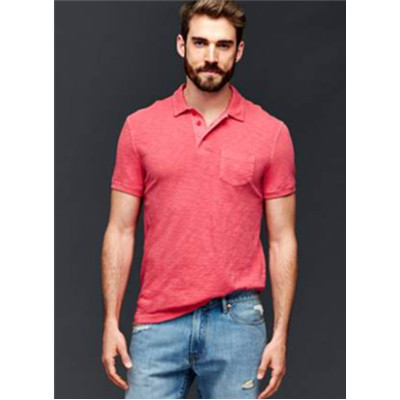 清爽舒适！Gap竹节棉短袖Polo衫200529