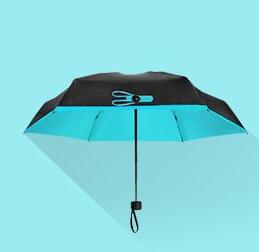 防晒+轻巧！PINKKIWI 五折轻巧便携折叠黑胶防晒伞