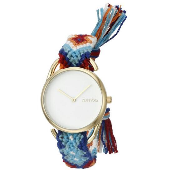 灵动飘逸！RumbaTime 彩色穗带 石英女士手表 20038