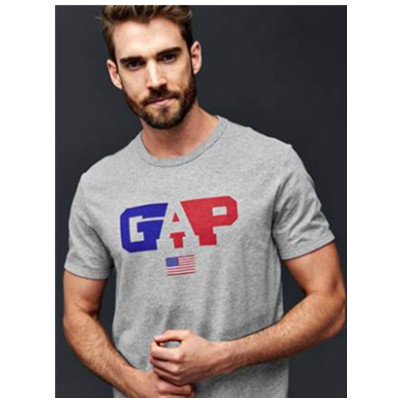 时尚个性！Gap旗帜印花短袖T恤239522