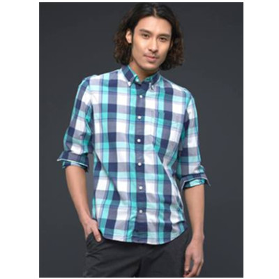 多彩格纹！Gap休闲长袖格子衬衣198756