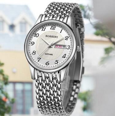 又到好价！ROSSINI 罗西尼  石英情侣男表 R5355W01C