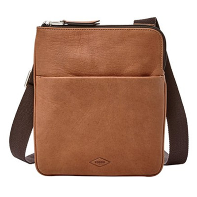 新低！Fossil Edison 男士真皮单肩包