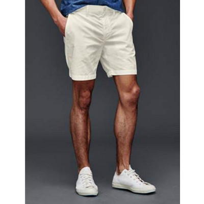 盛夏热促！Gap男装纯棉简洁纯色休闲短裤180093