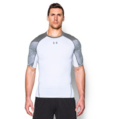强力伸缩！UA HeatGear Armour Scope男子压缩短袖
