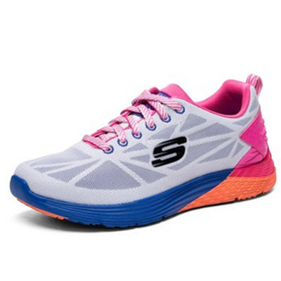 盛夏热促！Skechers斯凯奇网面透气撞色防滑跑步鞋12213