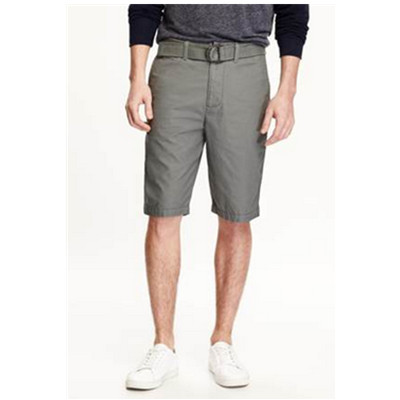 盛夏热促！OLD NAVY男装纯棉经典选色附腰带合身中裤218751