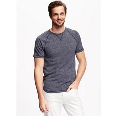 盛夏热促！OLD NAVY男装经典美式简约舒适插肩袖圆领套头T恤219608