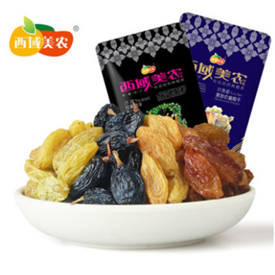 酸甜好滋味！西域美农四色葡萄干组合250gx4袋