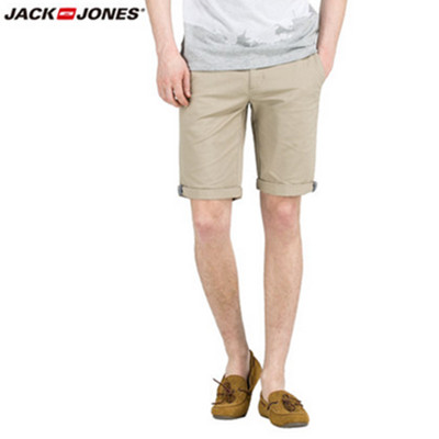 合体版型！JackJones杰克琼斯莱卡直筒休闲短裤E|215215008
