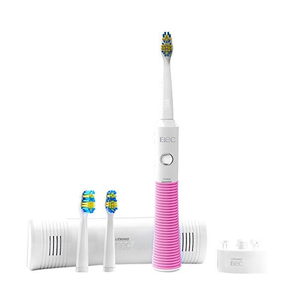 不伤牙龈！Lebond力博得 Elec系列电动牙刷粉红色