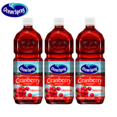 好喝营养！优鲜沛果汁蔓越莓汁1L*3瓶