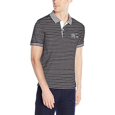 条纹！法国鳄鱼Lacoste Striped 男士休闲POLO衫