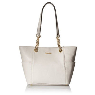 下单7折！Calvin Klein Pebble Leather 女士手提包