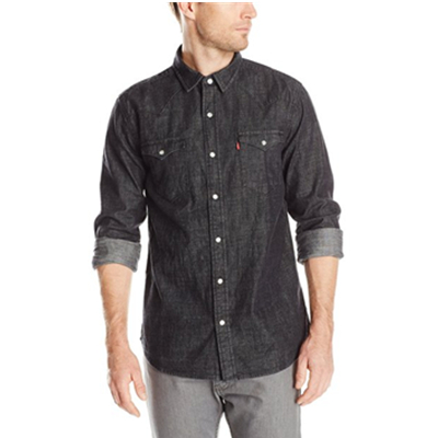 下单7折！Levi's Denim Western男士牛仔衬衫