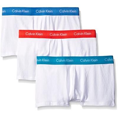 低腰！Calvin Klein Cotton-Stretch 男款平角内裤3条装