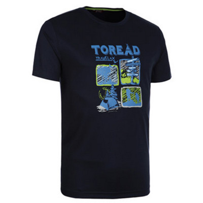 精致印花！探路者男士户外透气排汗短袖T恤TAJE81981