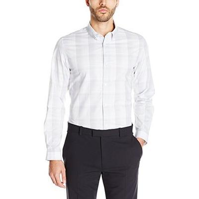 气质！Calvin Klein Yarn-Dye Fine 男士衬衫