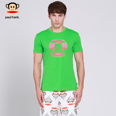 四色齐降！Paul Frank大嘴猴男式基础短袖T恤PFTE152719M