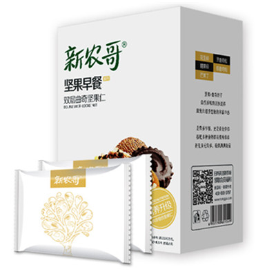 坚果早餐！新农哥双层曲奇坚果仁210gx2盒