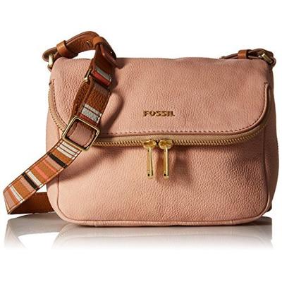 纯皮材质！化石Fossil Preston Small Flap 女士斜挎包